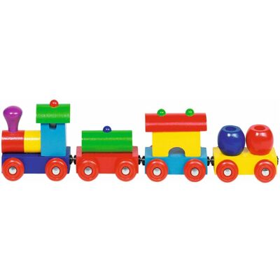 Train en Bois Goki avec Attelage Magnétique - Jouet - Publicité Train en Bois Goki avec Attelage Magnétique - Jouet - Publicité