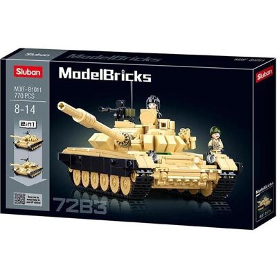 Sluban Model Bricks M38-B1011 Char - 2-en-1 Véhicule de Combat - Publicité Sluban Model Bricks M38-B1011 Char - 2-en-1 Véhicule de Combat - Publicité