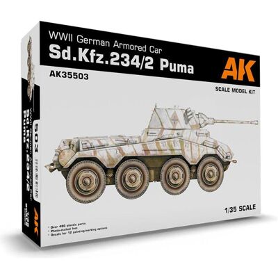 AK Interactive AK Models - 1/35 WWII GERMAN ARMORED CAR SD.KFZ.234/2 PUMA - Publicité AK Interactive AK Models - 1/35 WWII GERMAN ARMORED CAR SD.KFZ.234/2 PUMA - Publicité