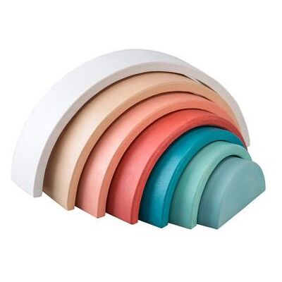 Arc-en-ciel en bois - Pastel - Jouet Montessori - Publicité Arc-en-ciel en bois - Pastel - Jouet Montessori - Publicité