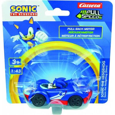 Carrera Pull Speed Sonic The Hedgehog - Sonic The Hedgehog (Étoiles) Véhicule à tirage - Publicité Carrera Pull Speed Sonic The Hedgehog - Sonic The Hedgehog (Étoiles) Véhicule à tirage - Publicité
