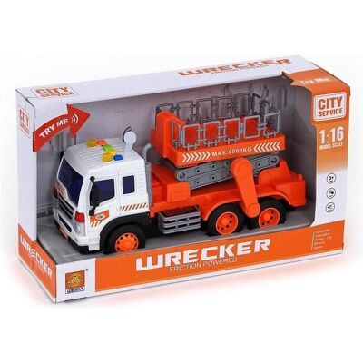 Adar Baufahrzeug mit Hebebühne 1:16 orange Antrieb - Publicité Adar Baufahrzeug mit Hebebühne 1:16 orange Antrieb - Publicité