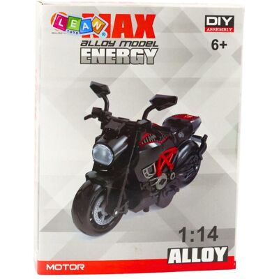 Lean Toys Motorrad zum Zusammenbauen, Schrauben, Metall, 1:14, DIY, Schwarz, Gold, Elemente - Publicité Lean Toys Motorrad zum Zusammenbauen, Schrauben, Metall, 1:14, DIY, Schwarz, Gold, Elemente - Publicité