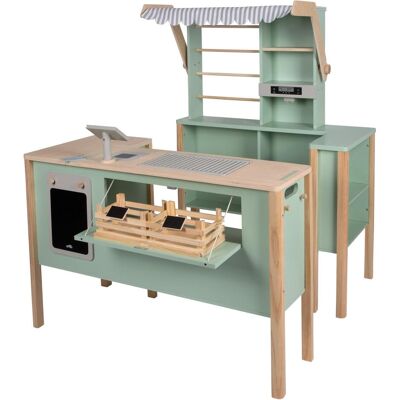 Small foot Cuisine et boutique vert sauge - Jouet pour enfants - Publicité Small foot Cuisine et boutique vert sauge - Jouet pour enfants - Publicité