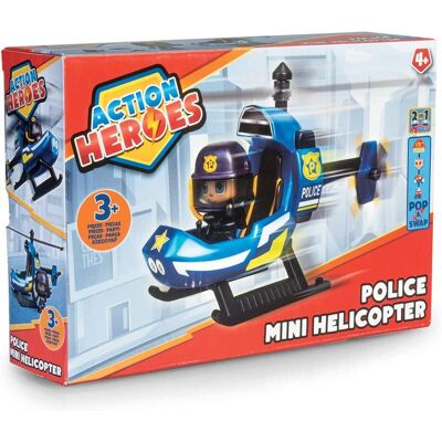 Ensemble hélicoptère de police mini Action Heroes - Jouet pour enfants 4+ - Publicité Ensemble hélicoptère de police mini Action Heroes - Jouet pour enfants 4+ - Publicité