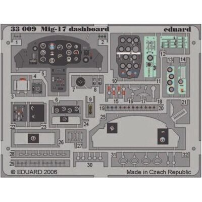 Eduard Tableau de bord Mig-17 pour kit Trumpeter - Publicité Eduard Tableau de bord Mig-17 pour kit Trumpeter - Publicité