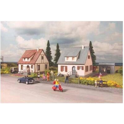 Piko H0 61145 2 Maisons et Abri de jardin - Publicité Piko H0 61145 2 Maisons et Abri de jardin - Publicité