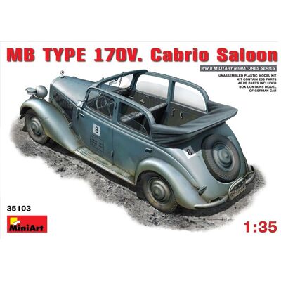 Mini Art Mercedes-Benz 170V Cabriolet de Commandement Maquette 1/35 - Publicité Mini Art Mercedes-Benz 170V Cabriolet de Commandement Maquette 1/35 - Publicité