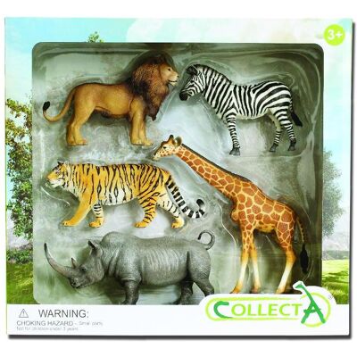 Ensemble de Figurines d'Animaux Sauvages Collecta - 5 Miniatures pour 3+ - Publicité Ensemble de Figurines d'Animaux Sauvages Collecta - 5 Miniatures pour 3+ - Publicité