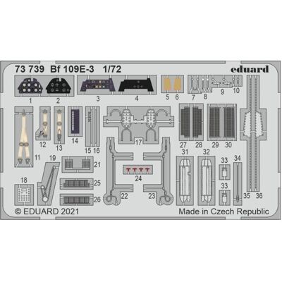 Kit Eduard Bf 109E-3 1/72 - Superdétail pour Avions - Publicité Kit Eduard Bf 109E-3 1/72 - Superdétail pour Avions - Publicité