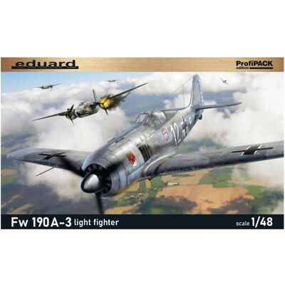 Kit Maquette Eduard Fw 190A-3 Chasseur Léger - Avion - 1:48 - Publicité Kit Maquette Eduard Fw 190A-3 Chasseur Léger - Avion - 1:48 - Publicité