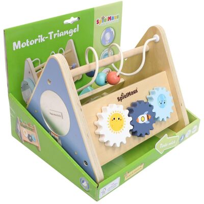 Spielmaus Triangle de motricité - Jouet en bois pour enfants 12+ mois - Publicité Spielmaus Triangle de motricité - Jouet en bois pour enfants 12+ mois - Publicité