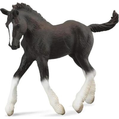 Réplica de Poulain de Cheval Shire Noir - Figurine d'Animal - Publicité Réplica de Poulain de Cheval Shire Noir - Figurine d'Animal - Publicité