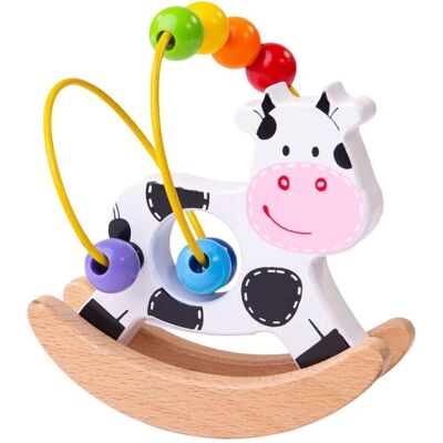 Bigjigs Toys - Motorický labyrint - Swing - Cow - Wooden toy - Publicité Bigjigs Toys - Motorický labyrint - Swing - Cow - Wooden toy - Publicité