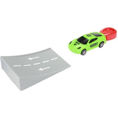 Toi-Toys Turbo Racers voiture de rally multicolore avec rampe - Publicité Toi-Toys Turbo Racers voiture de rally multicolore avec rampe - Publicité