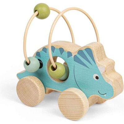 Jouet à pousser Triceratops de Bigjigs - Temps de jeu préhistorique - Publicité Jouet à pousser Triceratops de Bigjigs - Temps de jeu préhistorique - Publicité