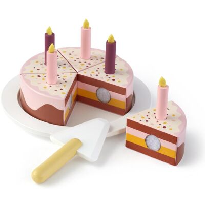 Ensemble de Jeu de Gâteau en Bois Kid's Concept - Rose - Gâteau pour Enfants - Publicité Ensemble de Jeu de Gâteau en Bois Kid's Concept - Rose - Gâteau pour Enfants - Publicité