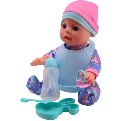 Plasbabypop Poupée Bébé - Fonction de boire et uriner - 30cm - Publicité Plasbabypop Poupée Bébé - Fonction de boire et uriner - 30cm - Publicité