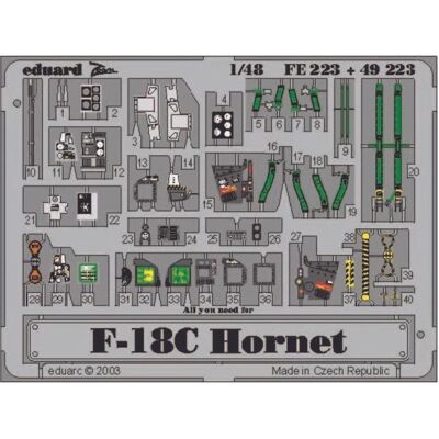 Eduard F/A-18C Hornet - Kit de détails pré-peints 1:48 - Publicité Eduard F/A-18C Hornet - Kit de détails pré-peints 1:48 - Publicité