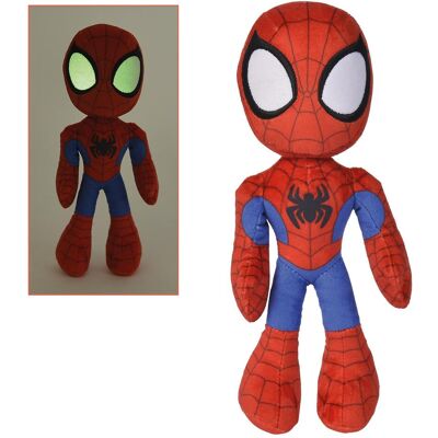 Figurine en peluche Spider-Man avec yeux phosphorescents - 25 cm - Publicité Figurine en peluche Spider-Man avec yeux phosphorescents - 25 cm - Publicité