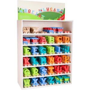 Legler OHG, Lettre en bois + en tissu, Présentoir train de lettres multicolore - Publicité Legler OHG, Lettre en bois + en tissu, Présentoir train de lettres multicolore - Publicité