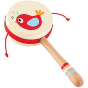 Hape, Hochet, Hochet tambour avec oiseau gazouilleur VE8 - Publicité Hape, Hochet, Hochet tambour avec oiseau gazouilleur VE8 - Publicité