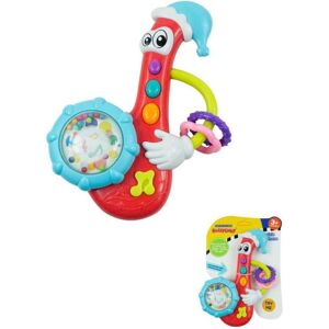 Baby Mix, Hochet, 36975 RATCH MUSICAL SAXOPHONE ROUGE - Publicité Baby Mix, Hochet, 36975 RATCH MUSICAL SAXOPHONE ROUGE - Publicité