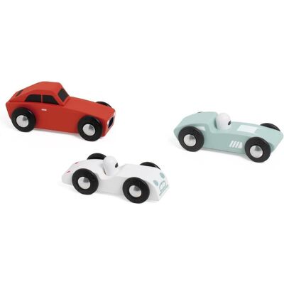 Classic World voitures sport en bois - ensemble de 3 pièces - multicolore - set de voitures jouets - Publicité Classic World voitures sport en bois - ensemble de 3 pièces - multicolore - set de voitures jouets - Publicité