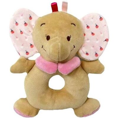 Tullo, Hochet, Hochet - Éléphant rose 18 cm - Publicité Tullo, Hochet, Hochet - Éléphant rose 18 cm - Publicité