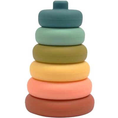 Tour de empilement en silicone O.B Designs - Mûre - Jouet pour bébé - Publicité Tour de empilement en silicone O.B Designs - Mûre - Jouet pour bébé - Publicité