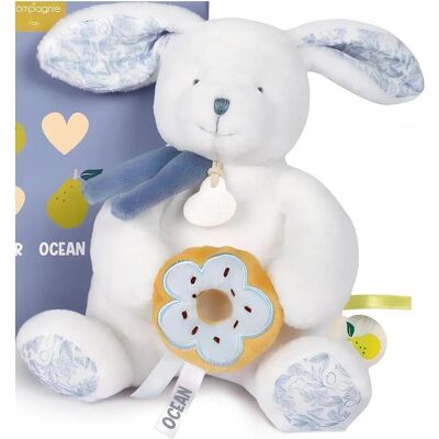 Doudou et Compagnie Hase mit Donut blau, 20cm (20 cm) - Publicité Doudou et Compagnie Hase mit Donut blau, 20cm (20 cm) - Publicité
