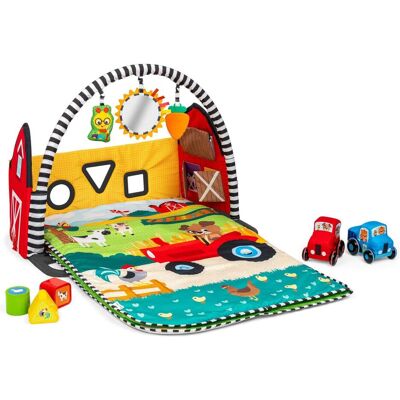 Baby Einstein, Tapis d'éveil + arche d'activité, Busy Barnyard™ multifunktionelt aktivitetstaeppe - Publicité Baby Einstein, Tapis d'éveil + arche d'activité, Busy Barnyard™ multifunktionelt aktivitetstaeppe - Publicité