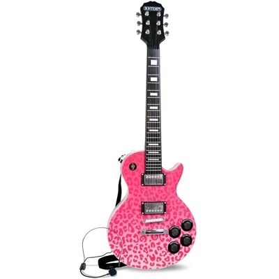 Bontempi Rockgitarre mit Headset-Mikrofon pink (Multilingue) - Publicité Bontempi Rockgitarre mit Headset-Mikrofon pink (Multilingue) - Publicité