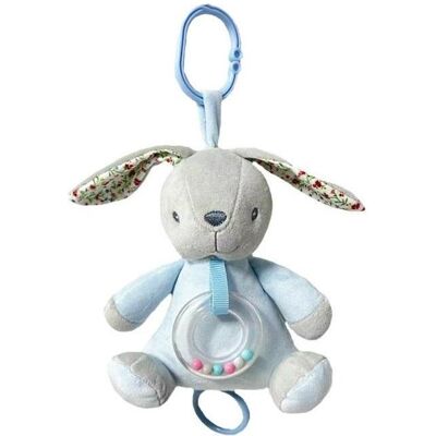 Tullo, Boîte à musique, Tulle 18 cm ruban bleu lapin - Publicité Tullo, Boîte à musique, Tulle 18 cm ruban bleu lapin - Publicité