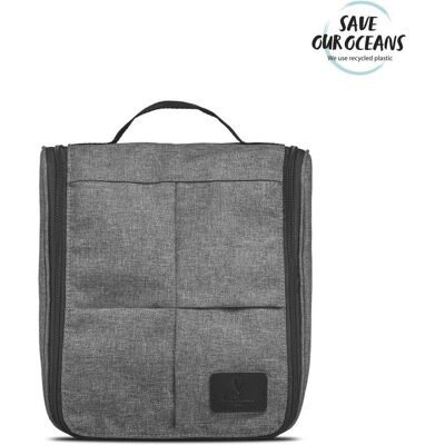 Cimi Vittorio - Hang-up Washbag en gris, Trousse de toilette, Gris - Publicité Cimi Vittorio - Hang-up Washbag en gris, Trousse de toilette, Gris - Publicité