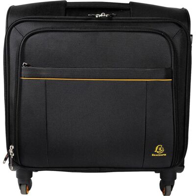 Exacompta Trolley pour ordinateur portable Exactive 48 x 42 x 23 cm (L x H x P) Polyester noir/orange, Valise, Noir - Publicité Exacompta Trolley pour ordinateur portable Exactive 48 x 42 x 23 cm (L x H x P) Polyester noir/orange, Valise, Noir - Publicité