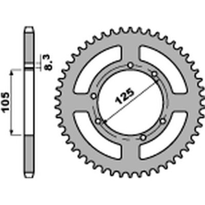 Pbr, Moto : accessoires, PROMOTION : PIGNON ARRIÈRE 4413 51 F YAMAHA XT 125X/SM/R '05-'10 (JTR1134.51) (CHAÎNE 428) - Publicité Pbr, Moto : accessoires, PROMOTION : PIGNON ARRIÈRE 4413 51 F YAMAHA XT 125X/SM/R '05-'10 (JTR1134.51) (CHAÎNE 428) - Publicité