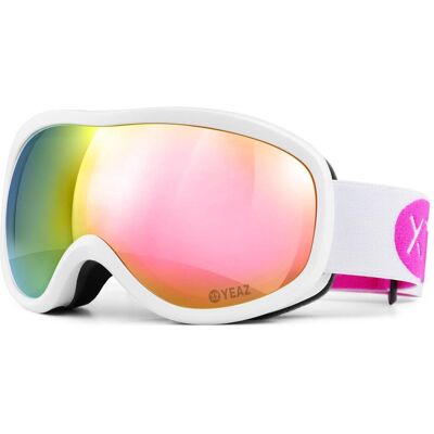 Yeaz Steeze Lunettes de Ski - Blanc - Protection UV - Publicité Yeaz Steeze Lunettes de Ski - Blanc - Protection UV - Publicité