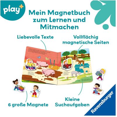 Ravensburger, Livres pour bébé, Play+ Mein Spiel mit-Magnetbuch Komm, wir lernen Zählen - ab 18 Monate (Allemand) - Publicité Ravensburger, Livres pour bébé, Play+ Mein Spiel mit-Magnetbuch Komm, wir lernen Zählen - ab 18 Monate (Allemand) - Publicité
