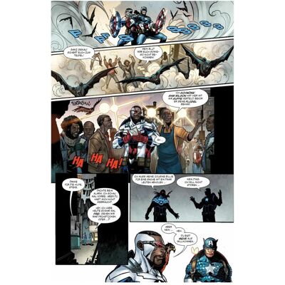 Panini Sam Wilson: Captain America - Hoch hinaus, Fiction de Caroline Hidalgo, Evan Narcisse, Chris Campana, Eder Messie, Greg Pak, Valentine De Landro - Publicité Panini Sam Wilson: Captain America - Hoch hinaus, Fiction de Caroline Hidalgo, Evan Narcisse, Chris Campana, Eder Messie, Greg Pak, Valentine De Landro - Publicité