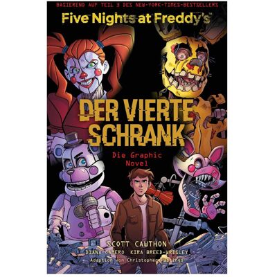Panini Five Nights at Freddy's: Der vierte Schrank - Die Graphic Novel, Fiction de Kira Breed-Wrisley, Diana Camero, Christopher Hastings, Scott Cawthon - Publicité Panini Five Nights at Freddy's: Der vierte Schrank - Die Graphic Novel, Fiction de Kira Breed-Wrisley, Diana Camero, Christopher Hastings, Scott Cawthon - Publicité