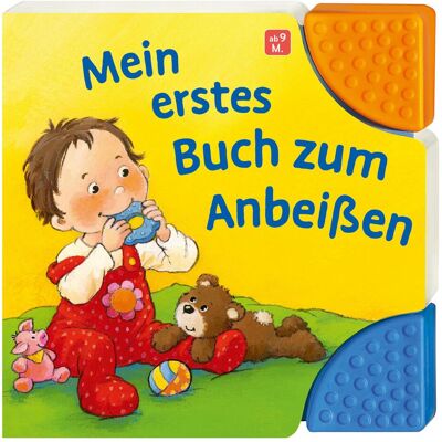 Ravensburger, Livres pour bébé, Mein erstes Buch zum Anbeissen: Pappbilderbuch mit bunten Beissecken für Kinder ab 6 Monaten (Allemand) - Publicité Ravensburger, Livres pour bébé, Mein erstes Buch zum Anbeissen: Pappbilderbuch mit bunten Beissecken für Kinder ab 6 Monaten (Allemand) - Publicité
