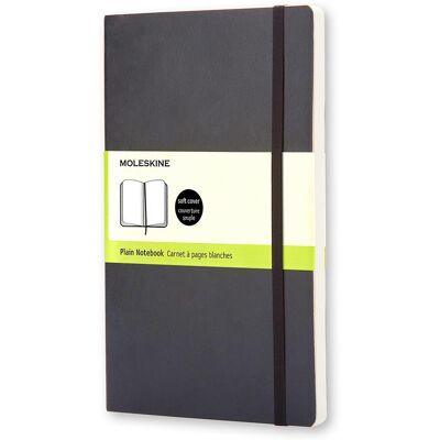 Moleskine, Cahier + bloc-notes, Plain (A6, Blanc, Couverture souple) - Publicité Moleskine, Cahier + bloc-notes, Plain (A6, Blanc, Couverture souple) - Publicité