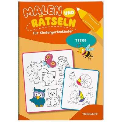 Tessloff Malen und Rätseln für Kindergartenkinder. Tiere - Publicité Tessloff Malen und Rätseln für Kindergartenkinder. Tiere - Publicité
