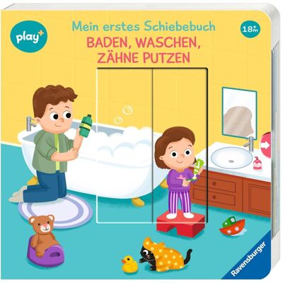 Ravensburger Play+ Mein erstes Schiebebuch Baden, waschen, Zähne putzen - ab 18 Monate, Livre pour enfants de Sypha Vendez, Maria Höck - Publicité Ravensburger Play+ Mein erstes Schiebebuch Baden, waschen, Zähne putzen - ab 18 Monate, Livre pour enfants de Sypha Vendez, Maria Höck - Publicité
