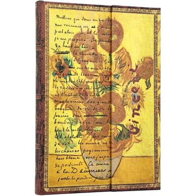 Paperblanks, Cahier + bloc-notes, Carnet Hardcover Van Gogh, Tournesols Midi Ligné (A6+, À rayures, Couverture rigide) - Publicité Paperblanks, Cahier + bloc-notes, Carnet Hardcover Van Gogh, Tournesols Midi Ligné (A6+, À rayures, Couverture rigide) - Publicité