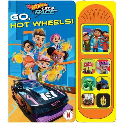 Phoenix Livres pour bébé, Hot Wheels Let's Race - Go, Hot Wheels! - Soundbuch - Pappbilderbuch mit 7 Geräuschen (Allemand) - Publicité Phoenix Livres pour bébé, Hot Wheels Let's Race - Go, Hot Wheels! - Soundbuch - Pappbilderbuch mit 7 Geräuschen (Allemand) - Publicité