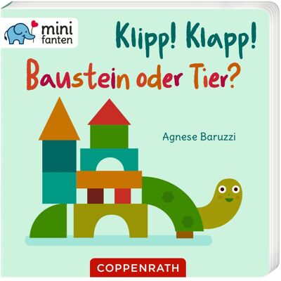 Coppenrath, Livres pour bébé, minifanten 50: Klipp! Klapp! Baustein oder Tier? (Allemand) - Publicité Coppenrath, Livres pour bébé, minifanten 50: Klipp! Klapp! Baustein oder Tier? (Allemand) - Publicité