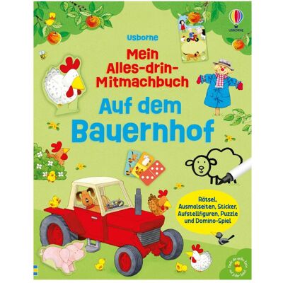 Usborne Publishing Mein Alles-drin-Mitmachbuch: Auf dem Bauernhof, Livre pour enfants de Kirsteen Robson - Publicité Usborne Publishing Mein Alles-drin-Mitmachbuch: Auf dem Bauernhof, Livre pour enfants de Kirsteen Robson - Publicité