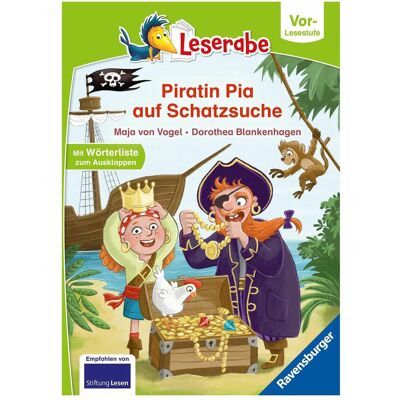Ravensburger Leserabe Vor-Lesestufe - Piratin Pia auf Schatzsuche, Livre pour enfants de Maya de l'oiseau, Dorothea Blankenhagen - Publicité Ravensburger Leserabe Vor-Lesestufe - Piratin Pia auf Schatzsuche, Livre pour enfants de Maya de l'oiseau, Dorothea Blankenhagen - Publicité